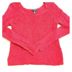 Red knit sweater